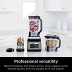 Ninja Professional Plus Kitchen System, 1400 Watts, 72 oz Blender Pitcher, 64 oz Processor Bowl, 24 oz To-Go Cups - BN800