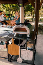 ooni Large Modular Outdoor Table - 31x31x35 Inch Stainless Steel Pizza Oven Stand