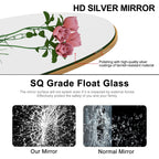 Arched Full-Length Wood Floor Mirror, Black Or Gold, 65x22/71x24/71x28/71x32