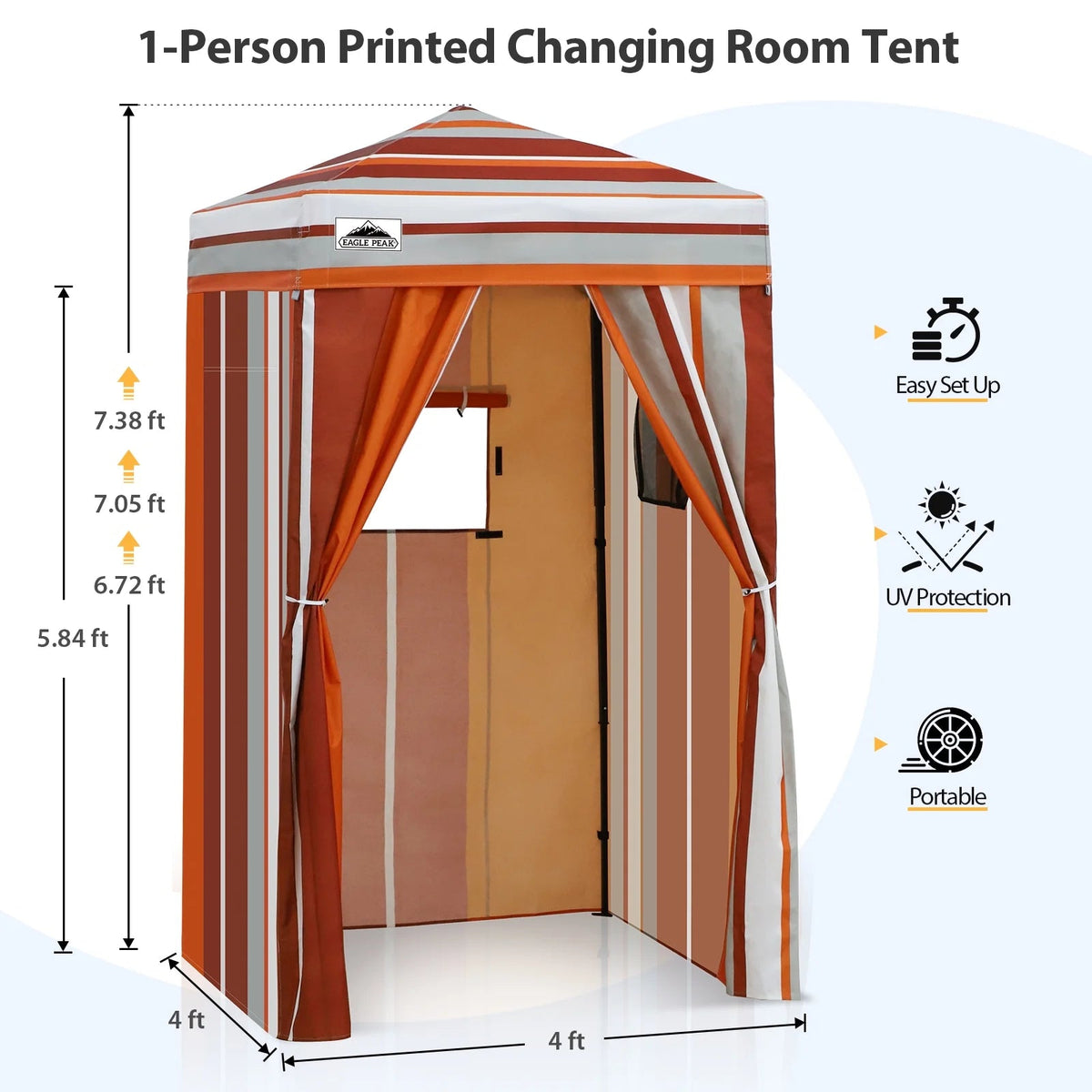 EAGLE PEAK Ultra Compact 4 ft x 4 ft Pop-Up Changing Room Canopy - Flex