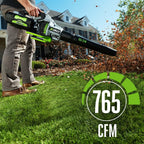 EGO Power+ 56-Volt 765 CFM Brushless Cordless Leaf Blower With 5.0Ah And 2.5Ah Batteries - LB7654