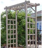 Dura-Trel PVC Garden Arbor, Elmwood, Mocha, 57in x 85in