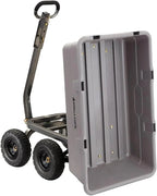 Gorilla Carts Utility Dump Wagon 6 Cubic Feet 1200 lb Capacity Black - GOR6PS