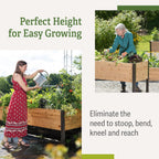 Gardener's Supply Company Elevated Cedar Raised Garden Bed, 2 ft x 8 ft, 29 in High