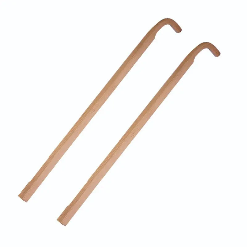 Lehman's Hardwood Plow Handles for Low and High Wheel Cultivators, Set of 2, 7/8 in x 1 3/4 in x 48 in, 8.5 in Curved