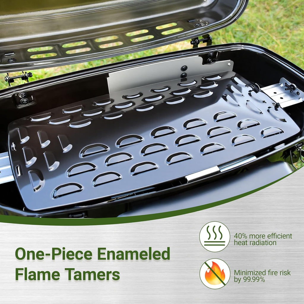 Brand-Man Portable Propane Gas Grill With Folding Cart And Push-Button Ignition