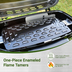 Brand-Man Portable Propane Gas Grill With Folding Cart And Push-Button Ignition