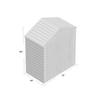 Palram SkyLight Plastic Storage Shed, 6 ft W x 3.5 ft D - SkyLight
