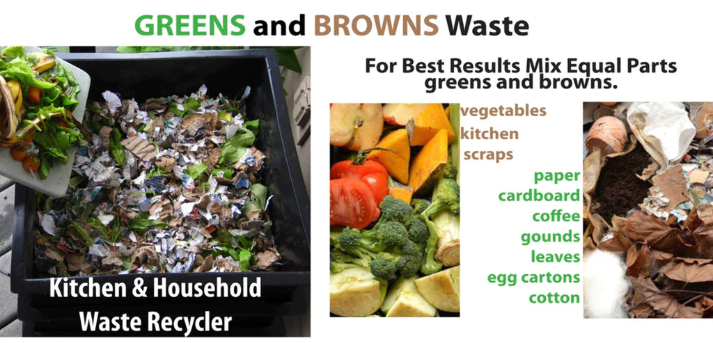 Nature's Footprint Composter Bin, 4 Trays, Black - Worm Factory 360