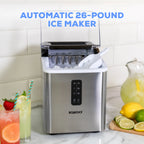 Igloo Self-Cleaning Countertop Ice Maker, 1.5 qt, 26 lbs/24 Hours, Aqua