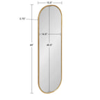 Capsule Framed Wall Mirror, 16x48, 18x24, 22x34, 24x36, Black, Bronze, Gold, Gray, Silver, Antique-Bronze