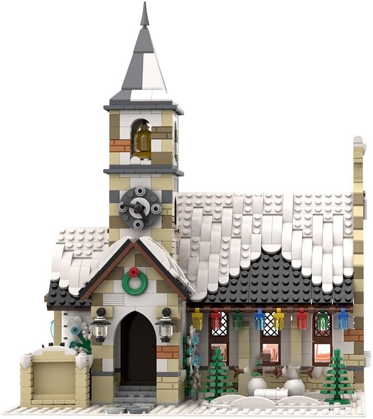 FILONA Christmas Country Church Building Block Kit, 1769 Pieces - MOC-147549