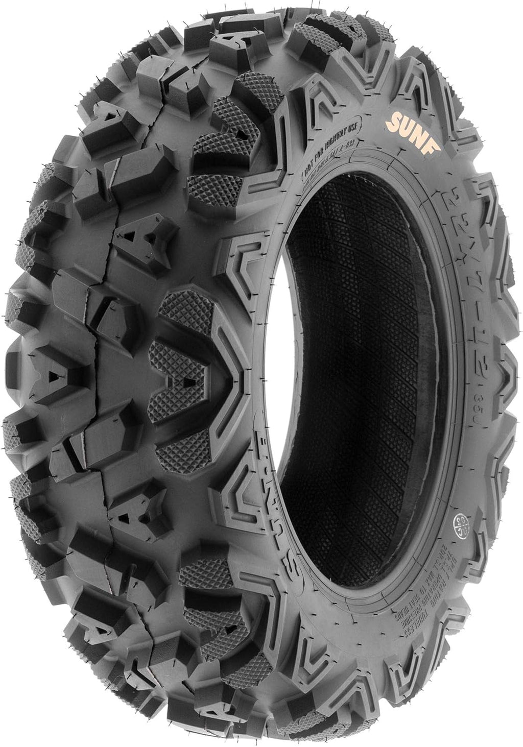 ATV UTV All-Terrain Replacement Tires Set Of 4, 25x8-12 Front And 25x10-12 Rear
