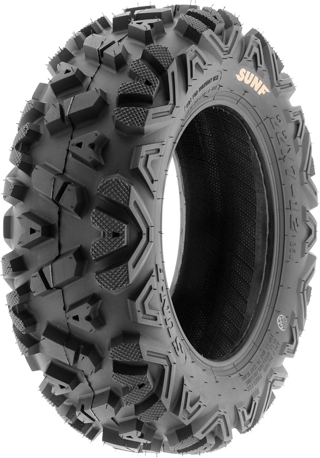 ATV UTV All-Terrain Replacement Tires Set Of 4, 25x8-12 Front And 25x10-12 Rear