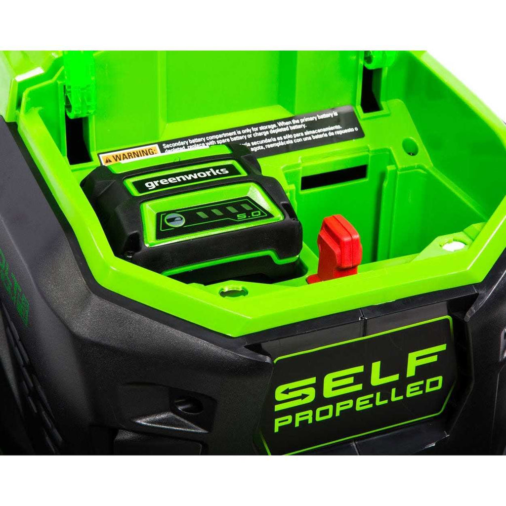 Greenworks 21-Inch 40V Cordless Brushless Self-Propelled Lawn Mower With 5.0Ah Battery And Charger - LMF403