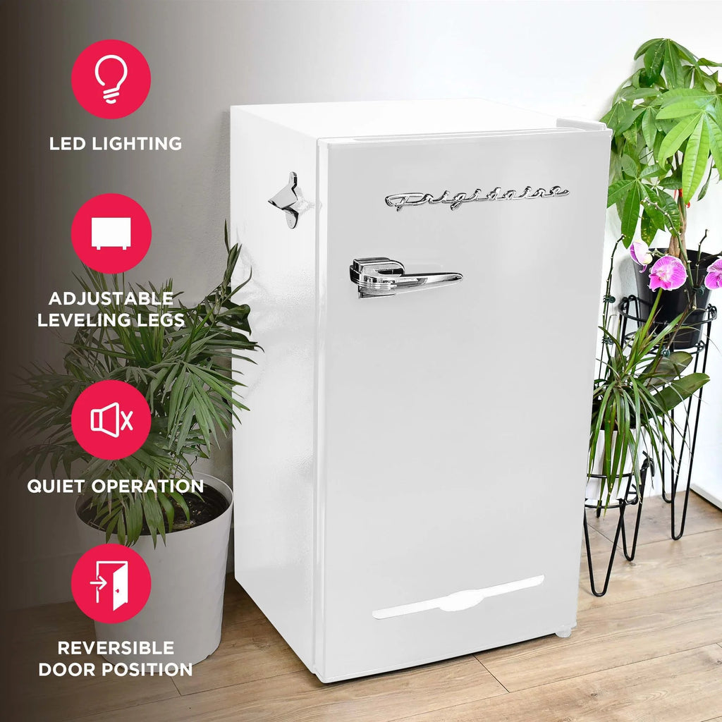 Frigidaire Retro Bar Fridge, 3.2 Cu. Ft., Pink, 65-Watt - EFR376-C-PINK
