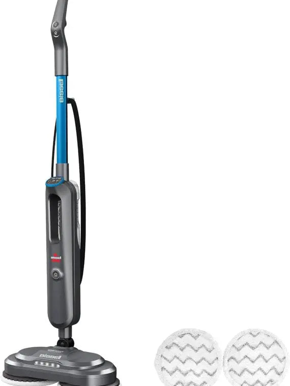 Brand Steam Mop With Rotating Pads - Scrubbing Floor Cleaner