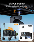 KEESTP Electric Utility Wagon, 300W, 330 Pounds, 6.5 Inch All-Terrain Wheels