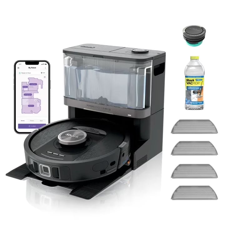 Shark PowerDetect NeverTouch 30-Day Robot Vacuum And Mop, Self-Empty And Self-Refill - AV2810YS