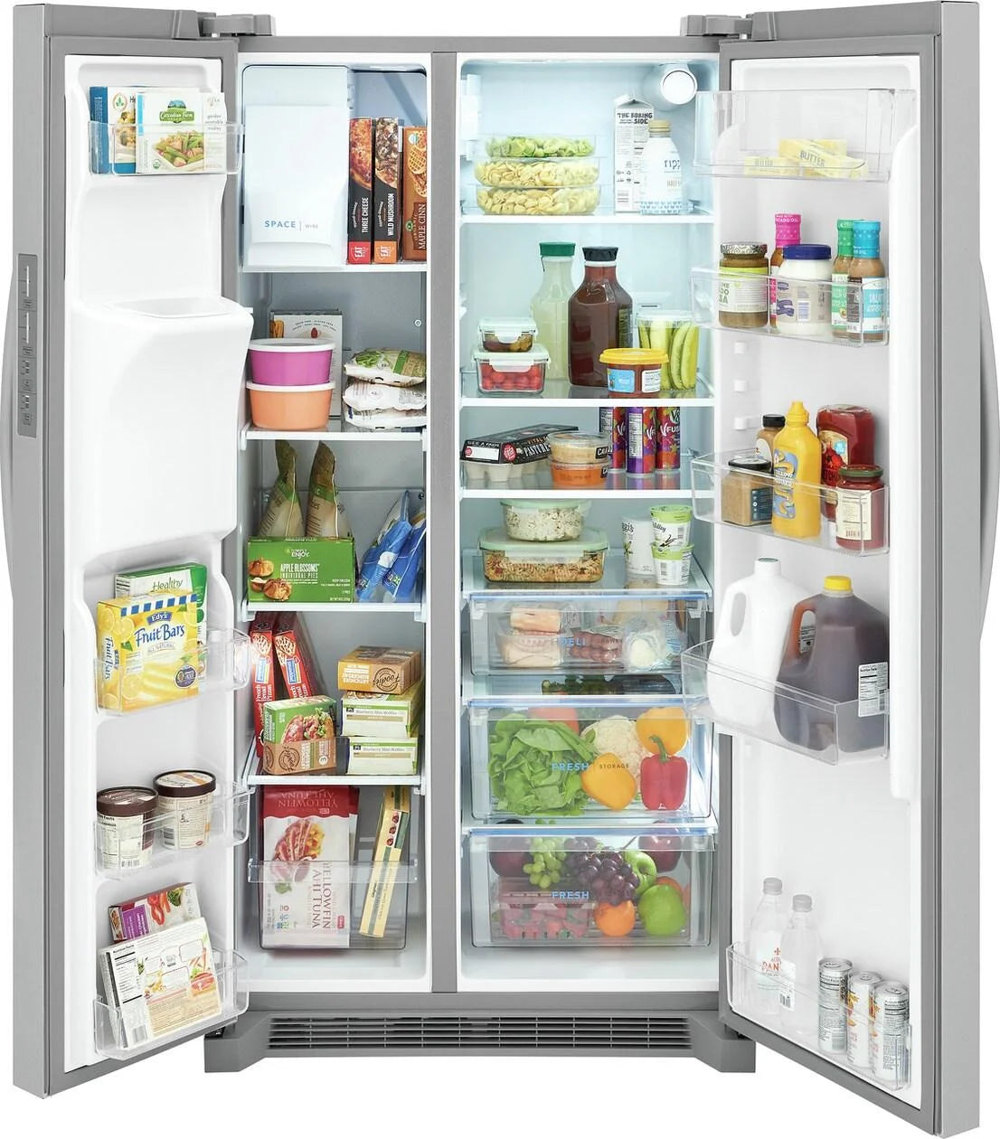 Frigidaire Side-by-Side Refrigerator, 36 inch Wide, 22.30 Cu. Ft., Stainless Steel - Frsc2333a