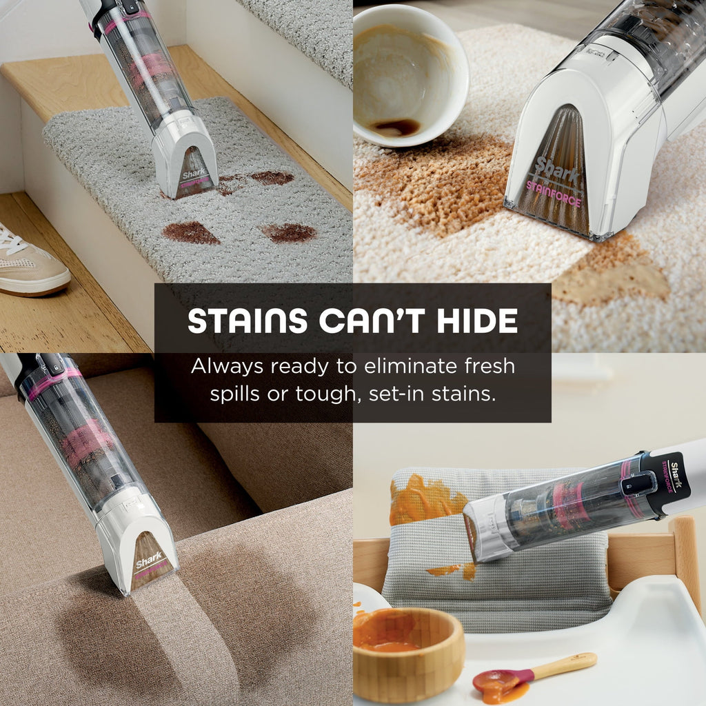 Shark Cordless Portable Spot, Stain, And Odor Remover System With Storage Caddy And Full-Size Cleaning Solution, White - HX100