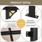 Aoxun Wall-Mounted Gazebo Awning, 8x10, Black