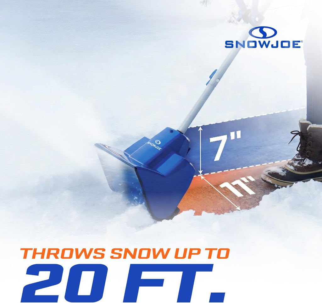 Snow Joe Cordless Electric Snow Shovel Kit 24V 4Ah Battery, Charger, 11in Clearing Width, 400W - 24V-SS11