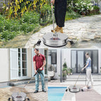 Twinkle Star 15 Inch Stainless Steel Pressure Washer Surface Cleaner With 2 Extension Wands And 2 Replacement Nozzles