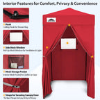EAGLE PEAK Ultra Compact 4 ft x 4 ft Pop-Up Changing Room Canopy - Flex