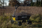 Poly Dump Garden Cart With No-Flat Tires, 7 Cubic Feet, 1200-Pound Capacity, Black - 7GCG-NF