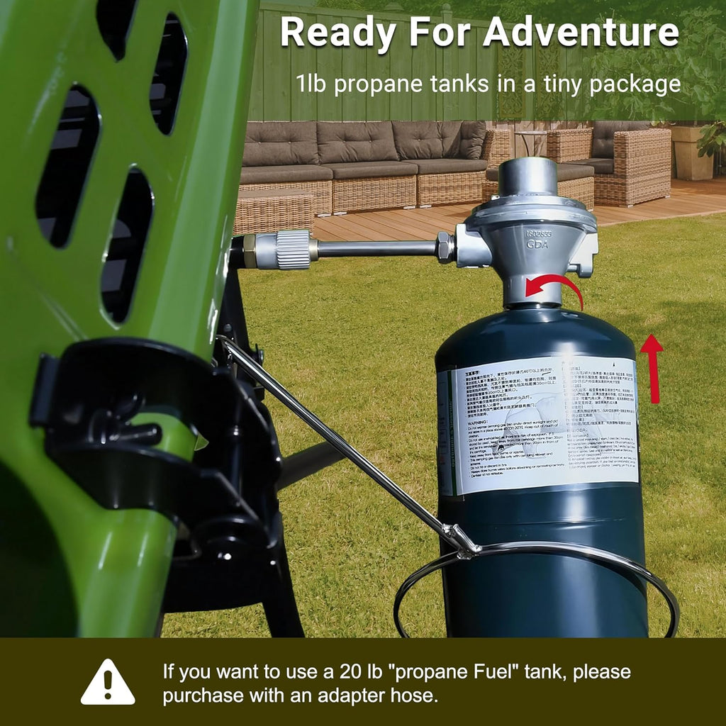 Brand-Man Portable Propane Gas Grill With Folding Cart And Push-Button Ignition