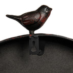 Metal Oval Wall Clock With Bird Design, 17 in L x 3 in W x 25.25 in H - Vintage