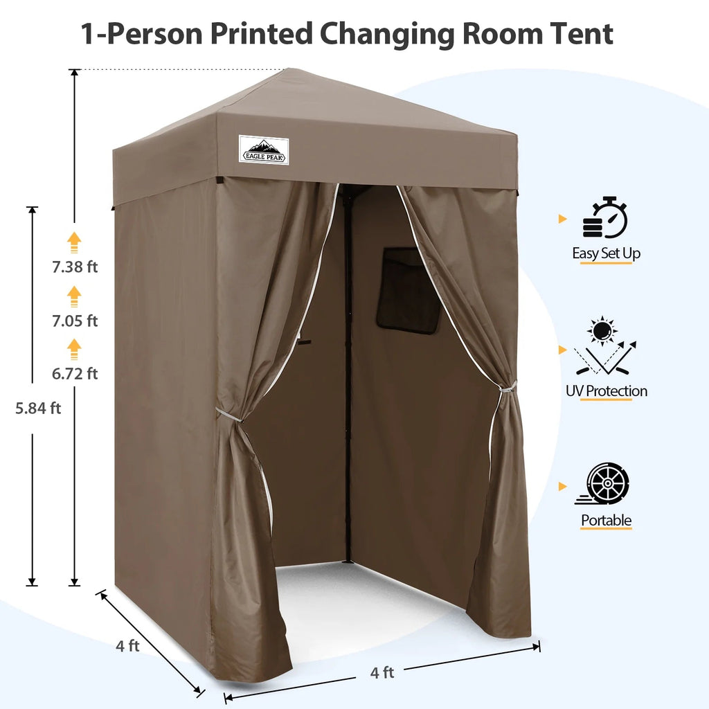 EAGLE PEAK Ultra Compact 4 ft x 4 ft Pop-Up Changing Room Canopy - Flex