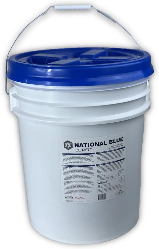 National Blue Ice Melt And Snow Salt 50lb Bucket