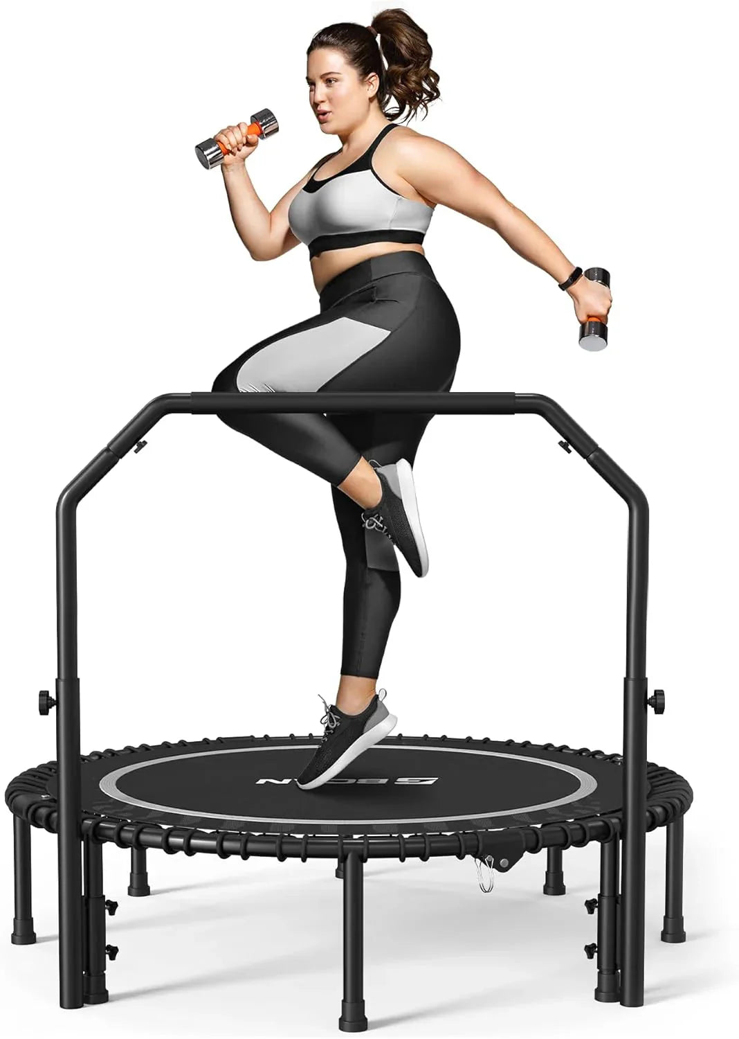 BCAN Foldable Fitness Trampoline 40in/48in, 450/550 LBS Capacity