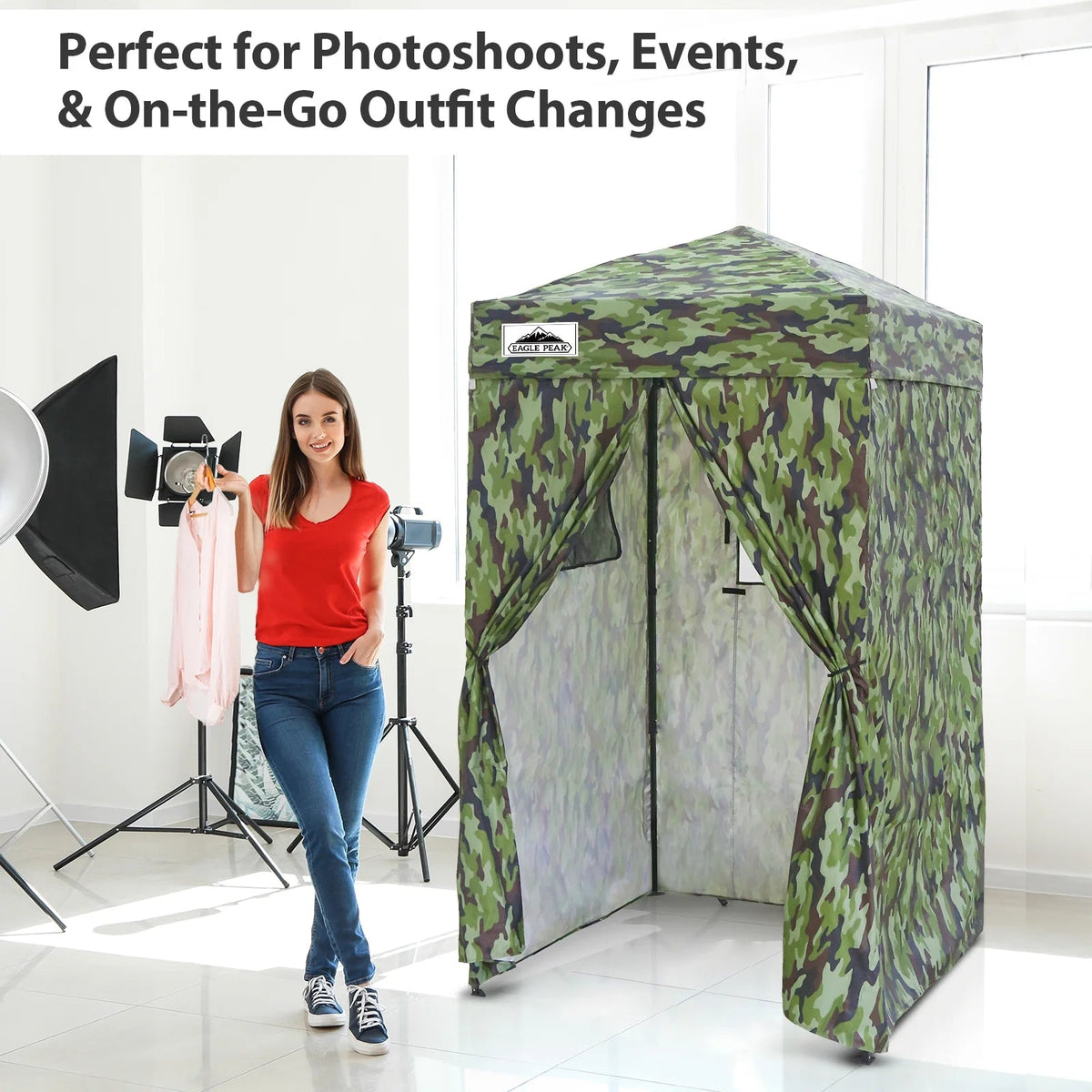 EAGLE PEAK Ultra Compact 4 ft x 4 ft Pop-Up Changing Room Canopy - Flex