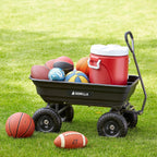 Gorilla Carts Utility Garden Cart, 4 Cubic Feet, 600 Pounds, Pneumatic Tires