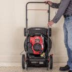 Black Max 21-Inch 150cc Gas Push Mower With Mow-N-Stow - MNA152717