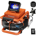 ESANHAO Sewer Inspection Camera, 100FT, DVR, Audio, 4.3in Screen