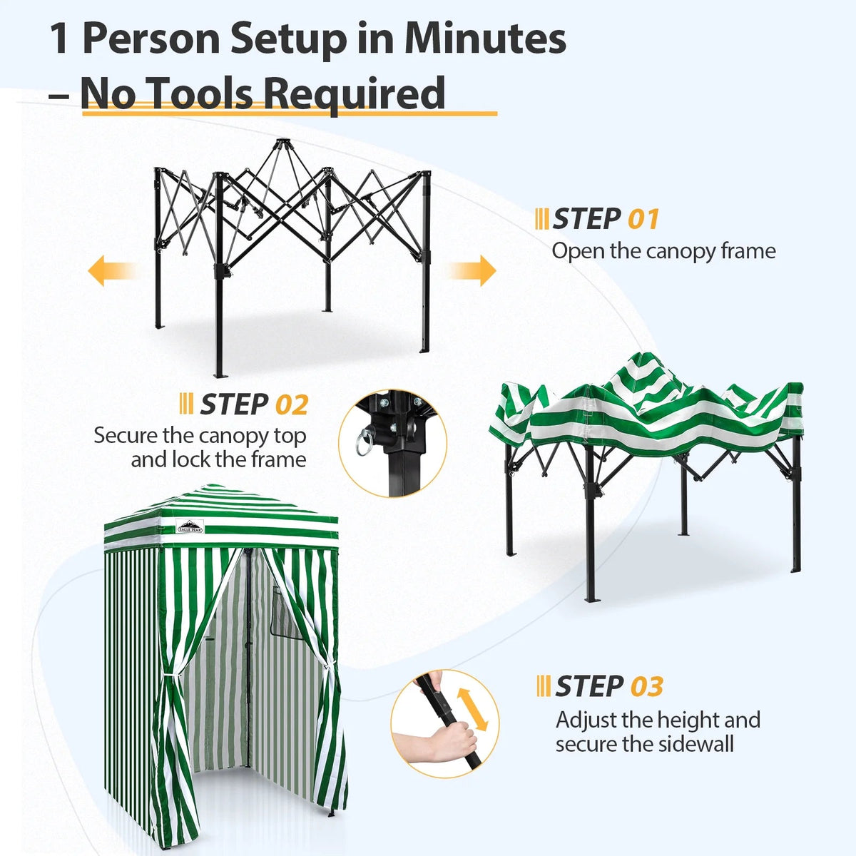 EAGLE PEAK Ultra Compact 4 ft x 4 ft Pop-Up Changing Room Canopy - Flex