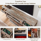 Farmhouse Electric Fireplace TV Stand For TVs Up To 80 Inches - 70W x 16D x 32H