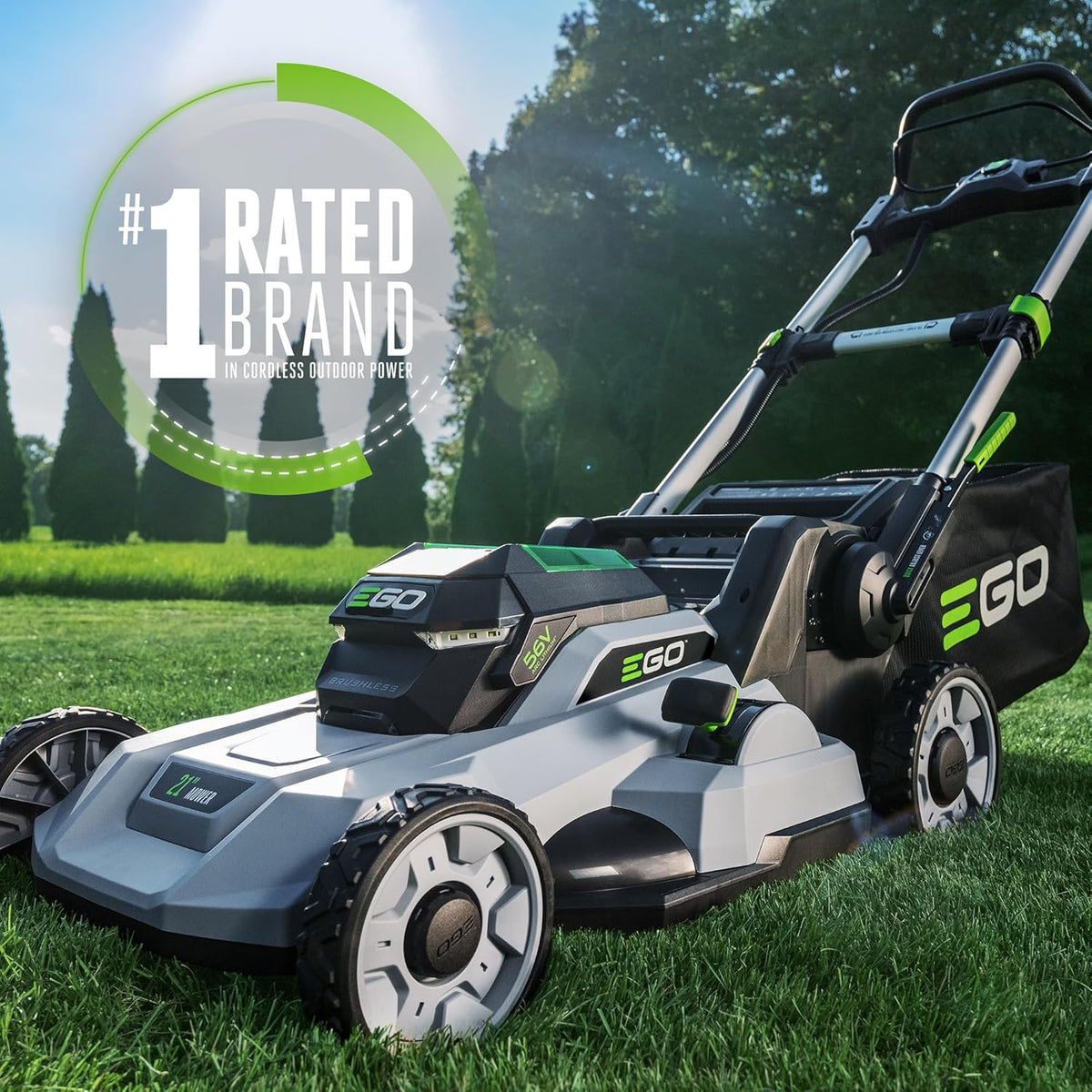 EGO POWER+ Cordless Electric Lawn Mower, 21 in, 56V 6.0Ah Battery And 320W Charger - LM2114