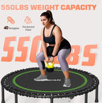 BCAN Foldable Fitness Trampoline 40in/48in, 450/550 LBS Capacity