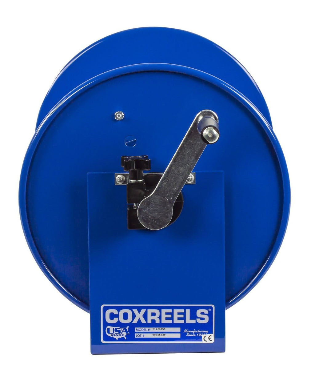 Coxreels Compact Hand Crank Steel Hose Reel, 4,000 PSI, Holds 3/8 in x 50 ft Hose - 112-3-50