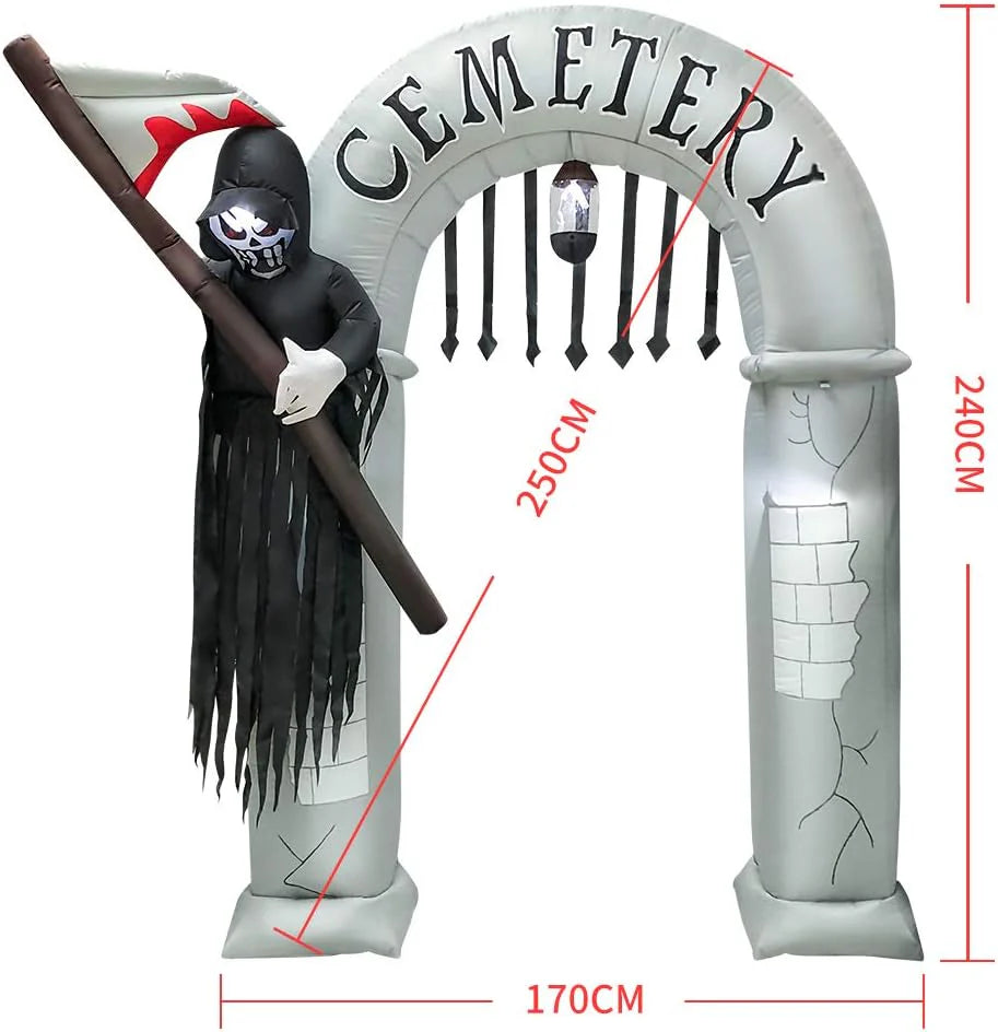 HAO Halloween Inflatable Grim Reaper Arch, 7.8 ft