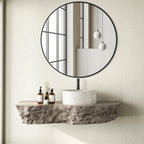Round Bathroom Vanity Mirror, 24x24 / 36x36, Black, Brushed Gold or Silver