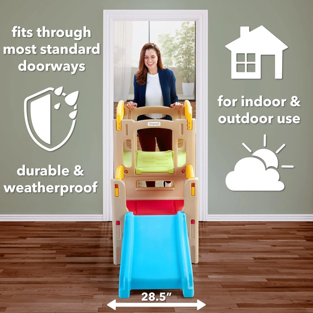 Simplay3 Young Explorers Adventure Climber Indoor/Outdoor Plastic Multi-Color 70in L x 28.5in W x 49.5in H