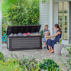 Keter Resin Outdoor Deck Box, 165 Gallon - 61.22 x 28.52 x 27.34
