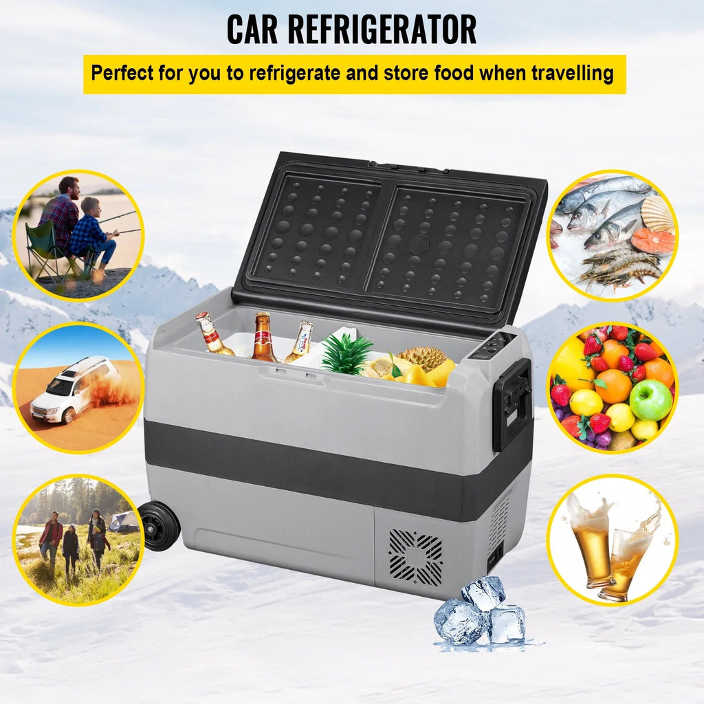 VEVOR Dual-Zone Car Refrigerator Freezer, 48QT - T45K