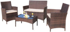 4-Piece Patio Rattan Wicker Furniture Set - T-LCRF834M18